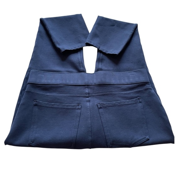 💥SALE💥SPANX PERFECT NAVY PONTE KNIT ANKLE PANT SZ L EUC - Picture 5 of 8